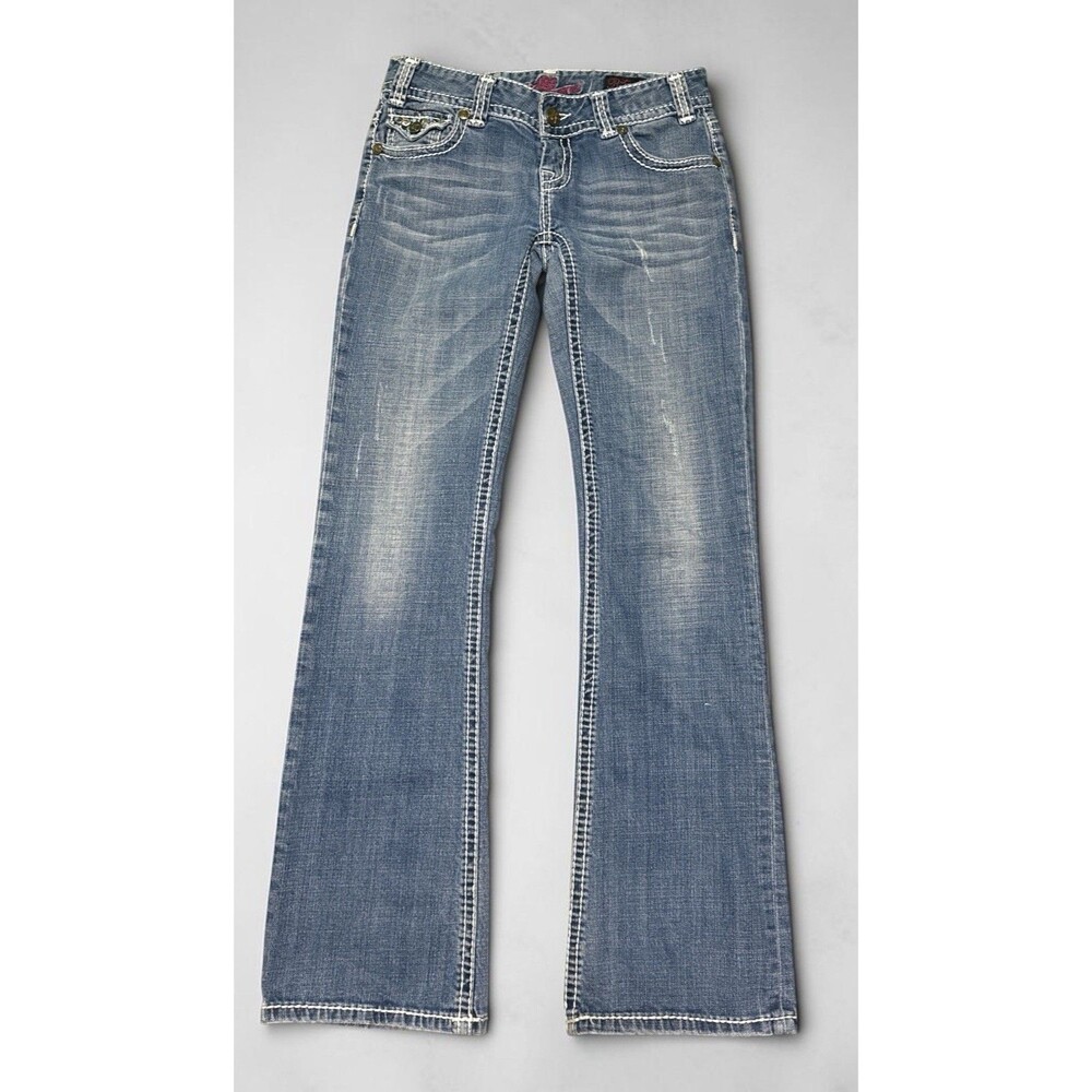 Rock & Roll Cowgirl Jeans Womens 27x34 Low Rise Bootcut Bling Western Rodeo